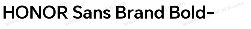 HONOR Sans Brand Bold字体转换